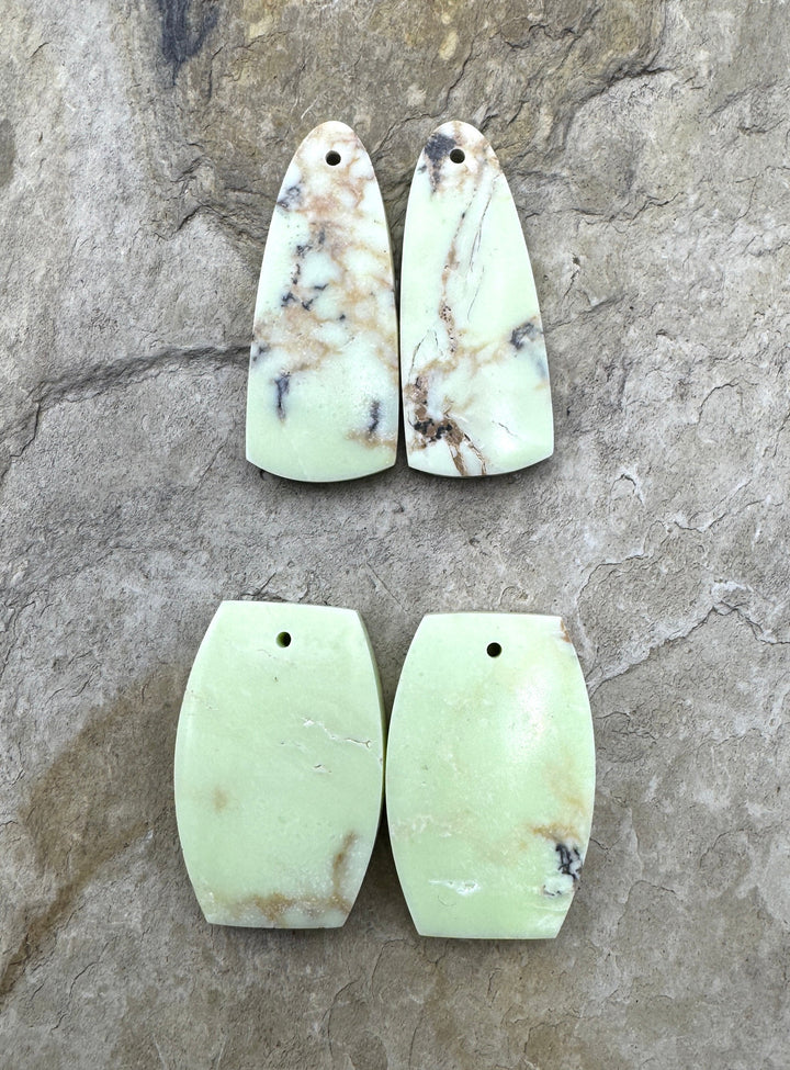Lemon Chrysoprase (Australia) Matching Earring Slab Bead