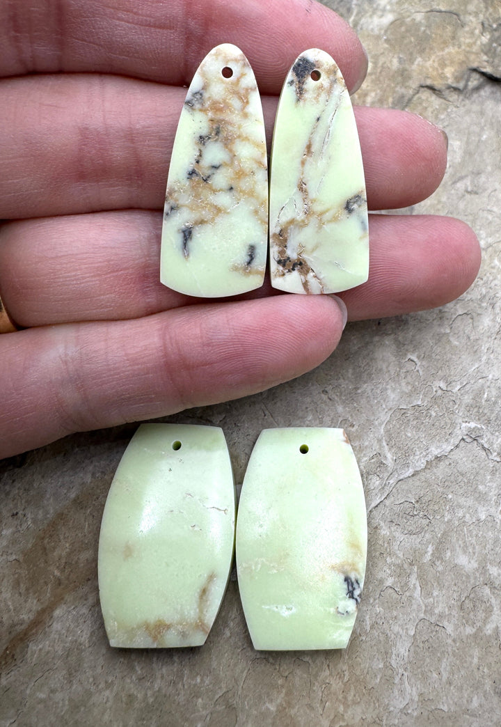 Lemon Chrysoprase (Australia) Matching Earring Slab Bead