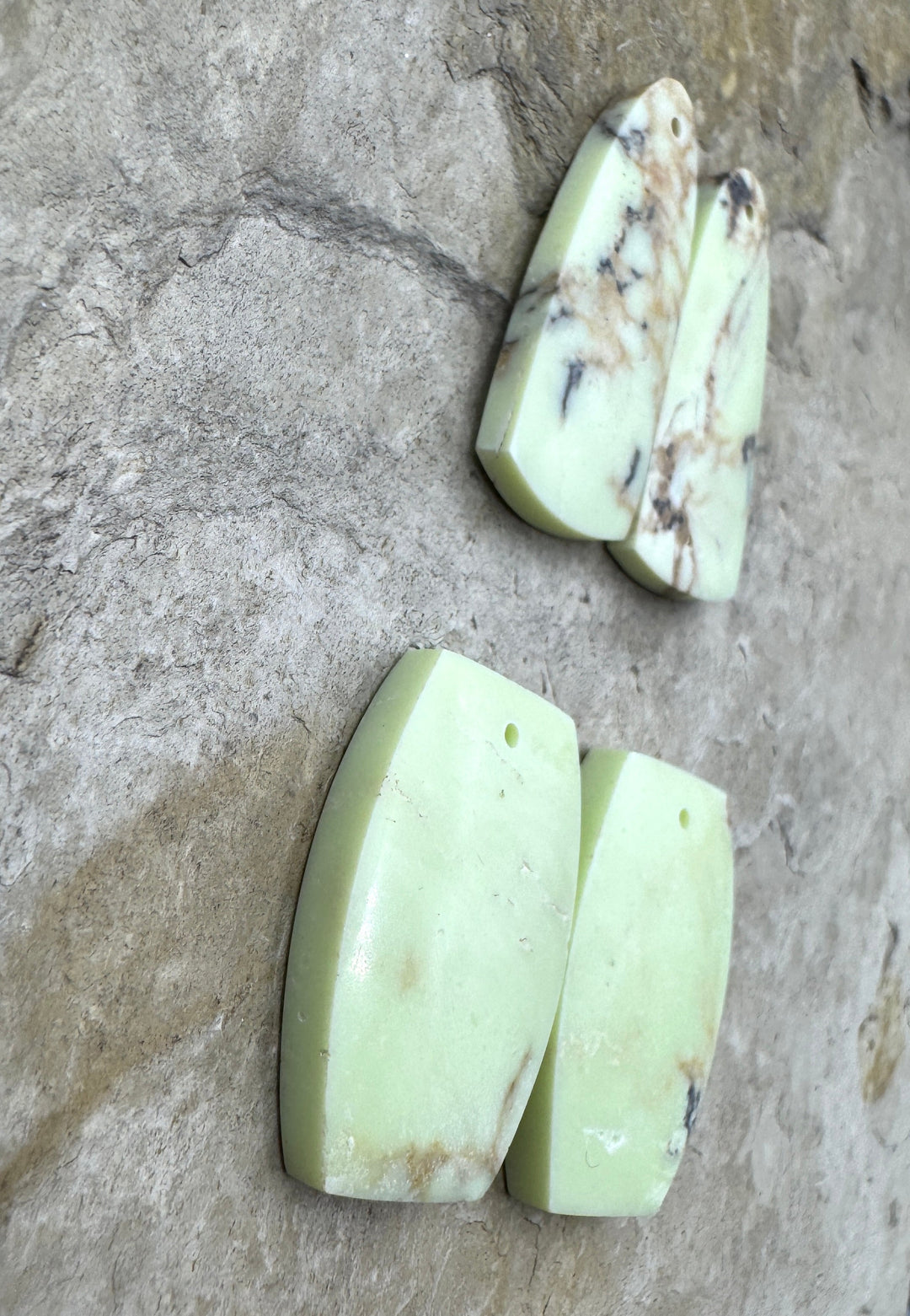 Lemon Chrysoprase (Australia) Matching Earring Slab Bead