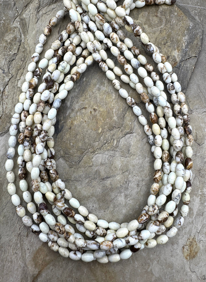 Lemon Chrysoprase (Australia)Rice Beads 4x6mm 16 inch