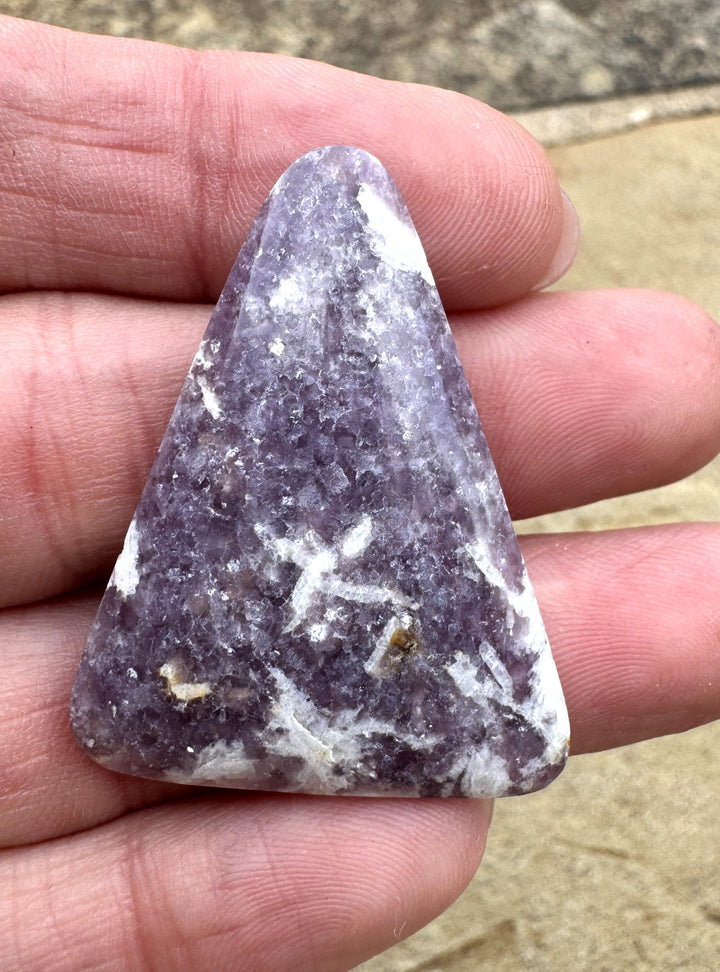 Lepedolite Freeform Cabochon 31x40mm - Natural Druzy