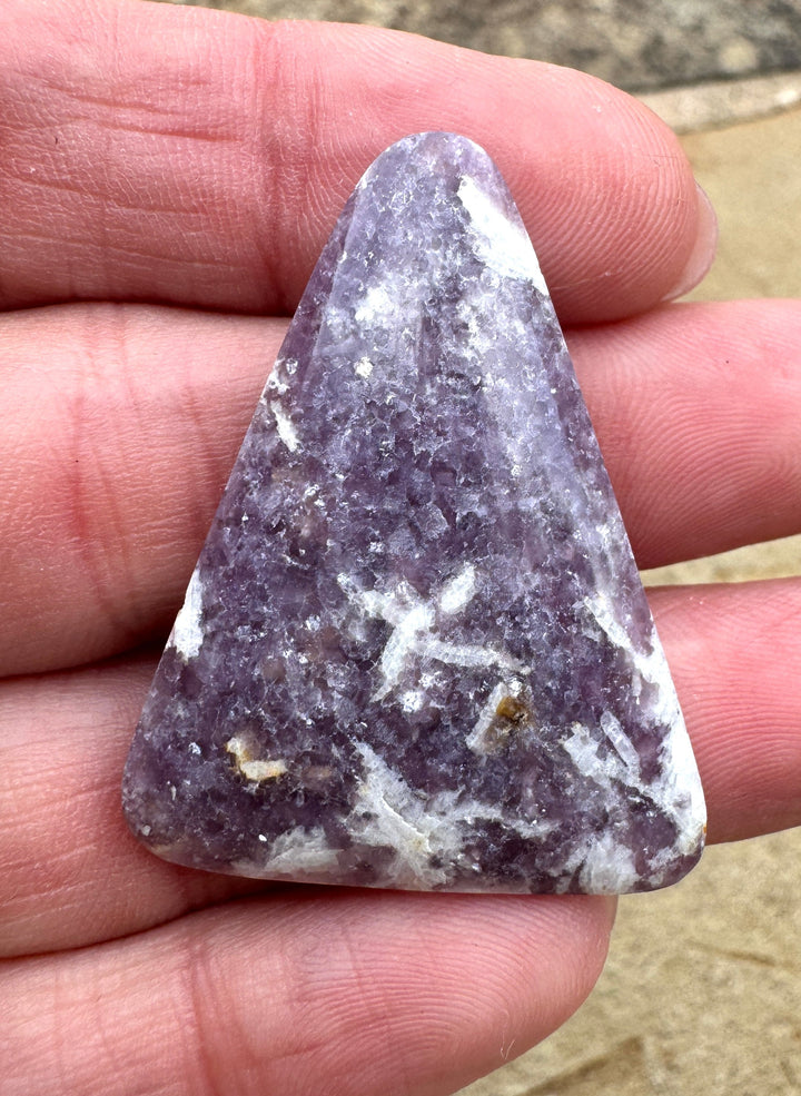Lepedolite Freeform Cabochon 31x40mm - Natural Druzy