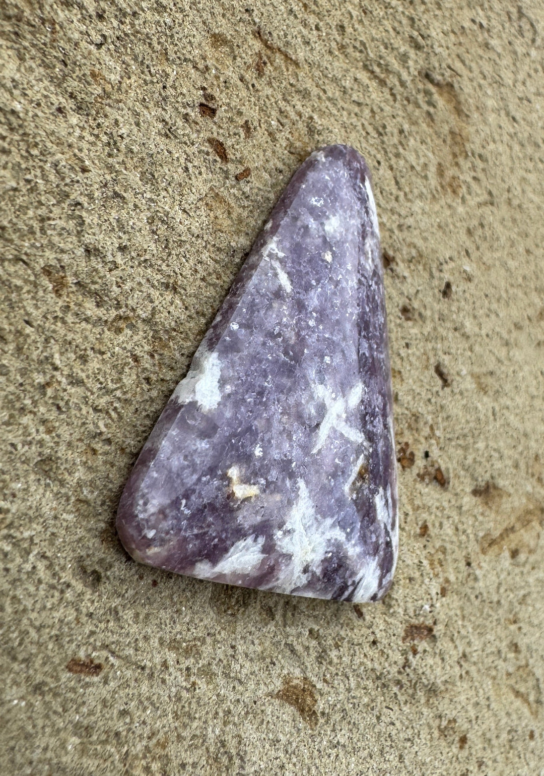 Lepedolite Freeform Cabochon 31x40mm - Natural Druzy