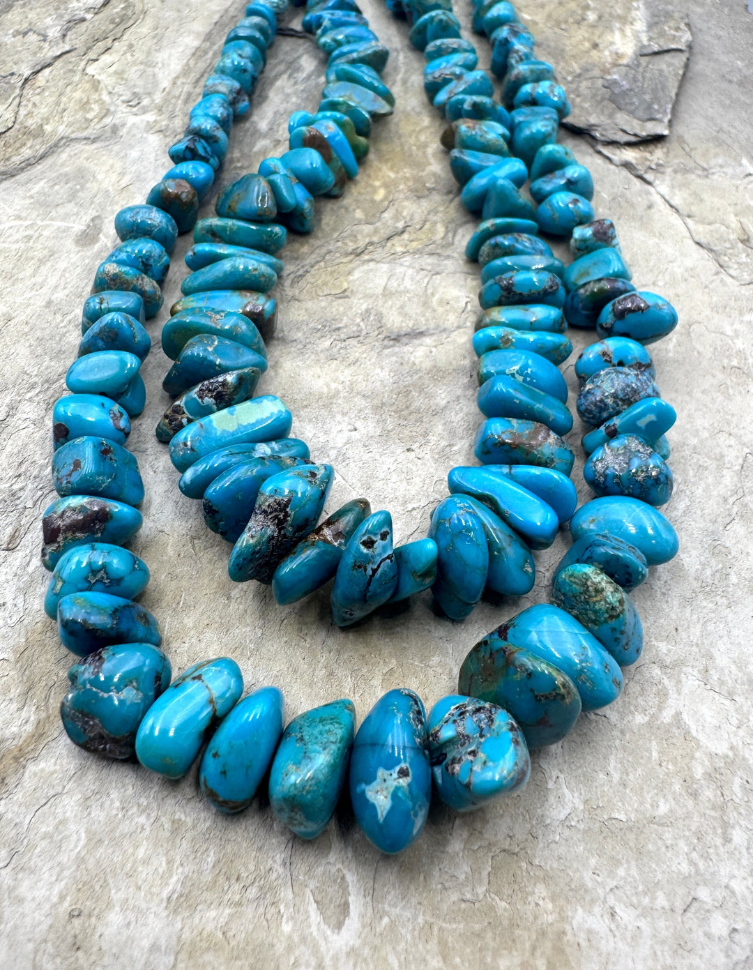 Ma’anshan Turquoise (China) Graduated 6-10mm Nugget Bead