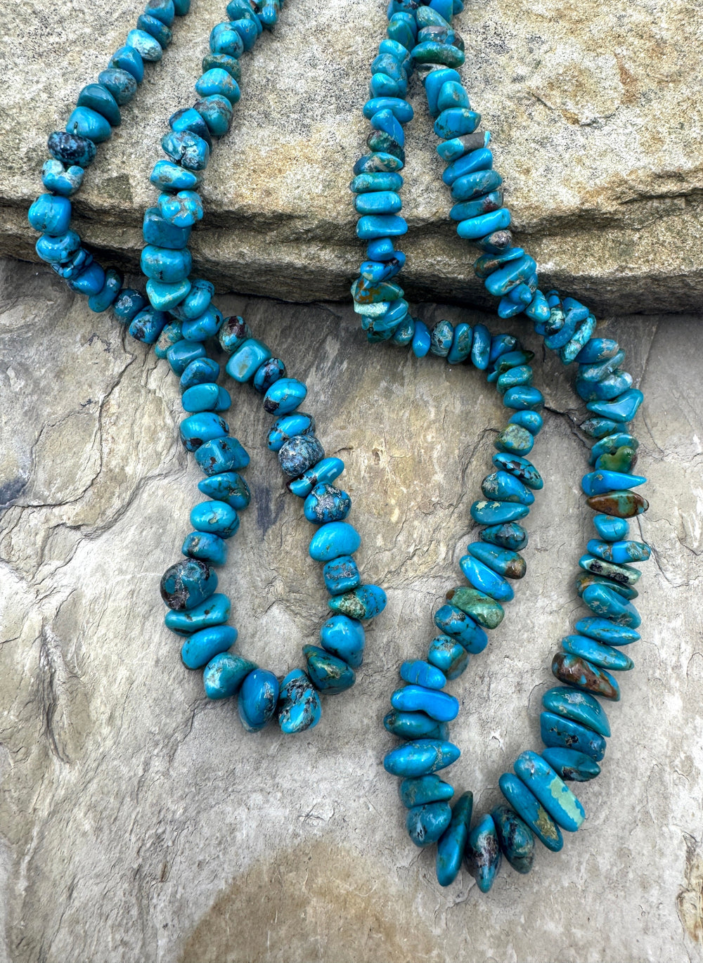 Ma’anshan Turquoise (China) Graduated 6-10mm Nugget Bead