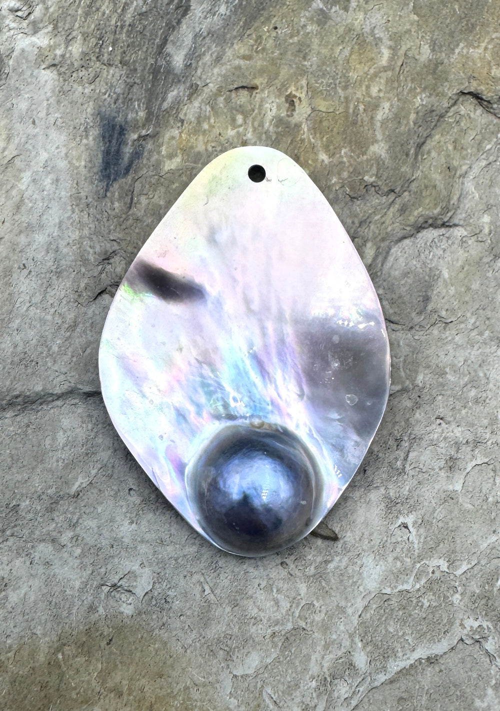 Mabe Blister Pearl BIG Focal Pendant Bead Large (2mm) Hole