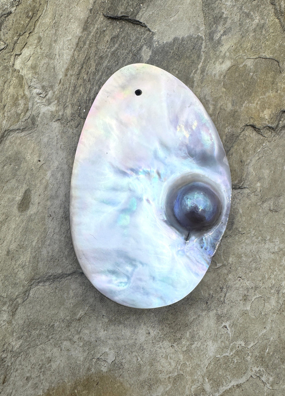 Mabe Blister Pearl BIG Focal Pendant Bead Large (2mm) Hole