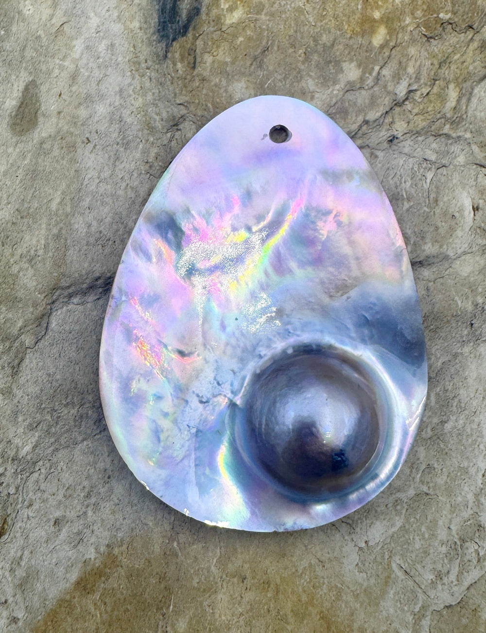Mabe Blister Pearl Focal Pendant Bead Large (2mm) Hole