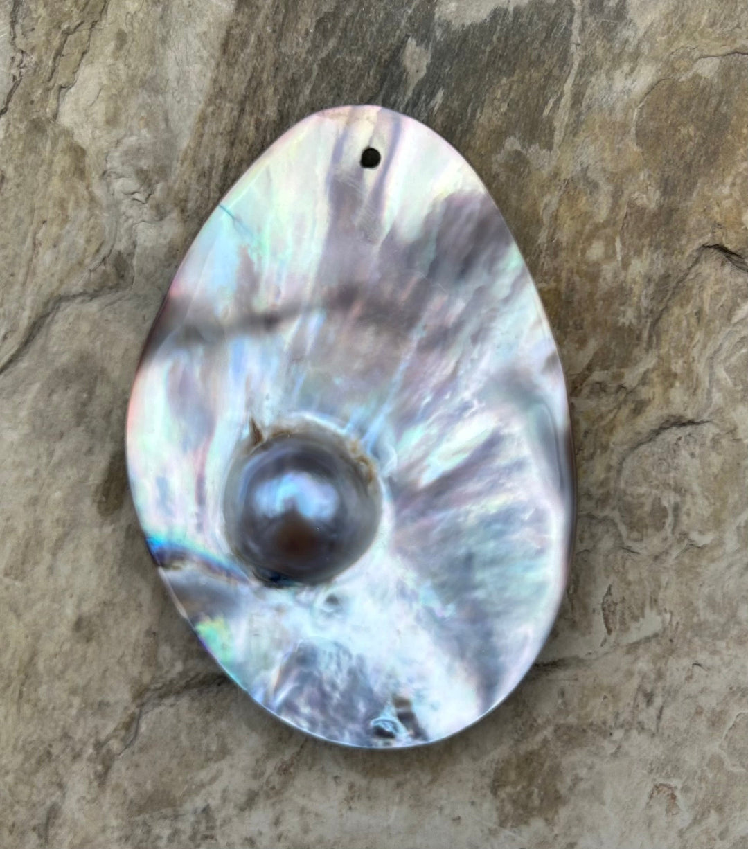 Mabe Pearl Focal Pendant Bead 44x63mm - Mabe Pearl