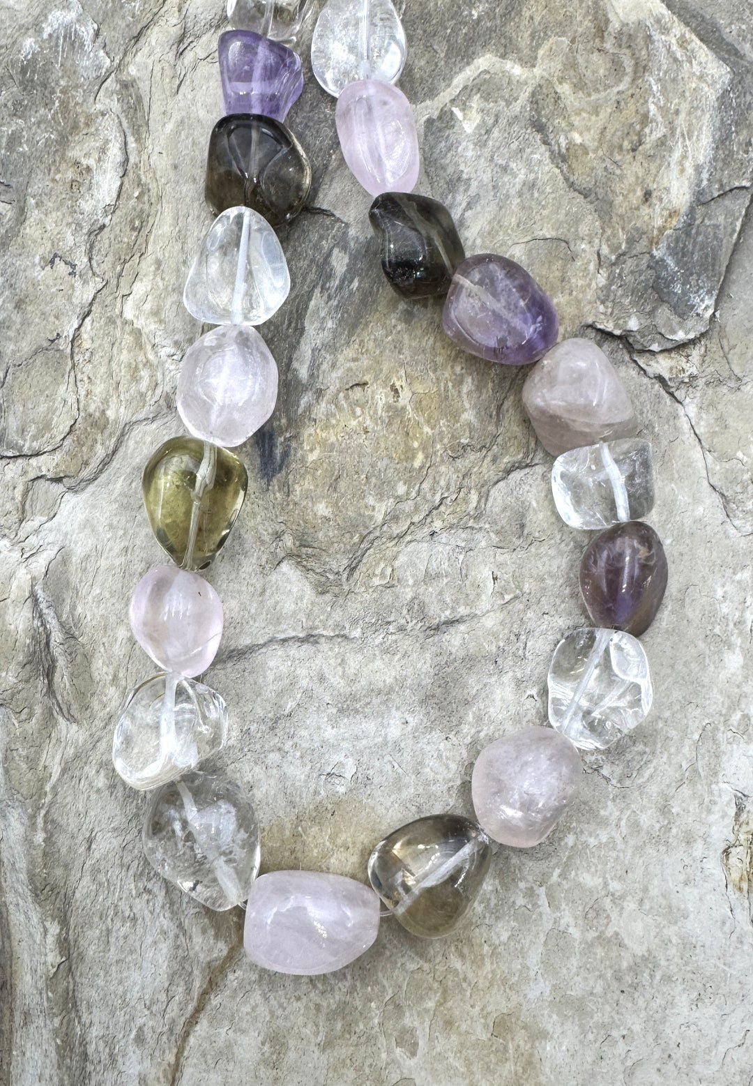 Mixed Quartz BIG 13x17 16x23mm Nugget Beads 116 Inch Strand