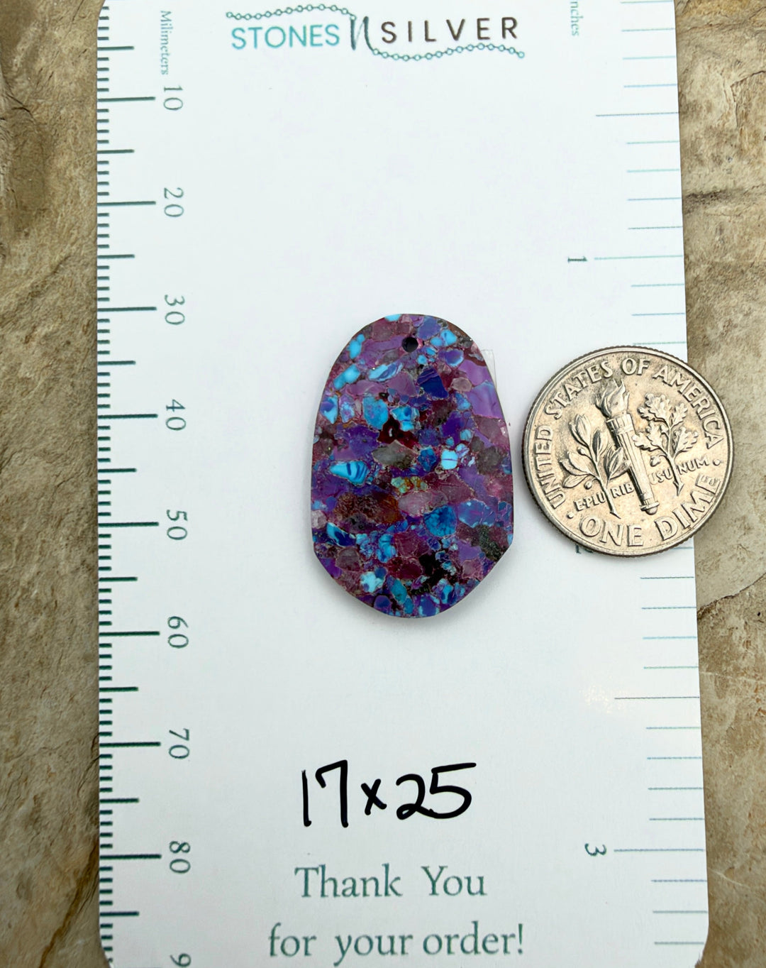 Mohave Purple Turquoise Kingman Composite Focal Pendant