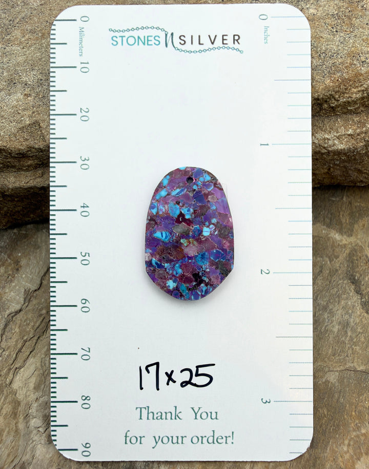 Mohave Purple Turquoise Kingman Composite Focal Pendant
