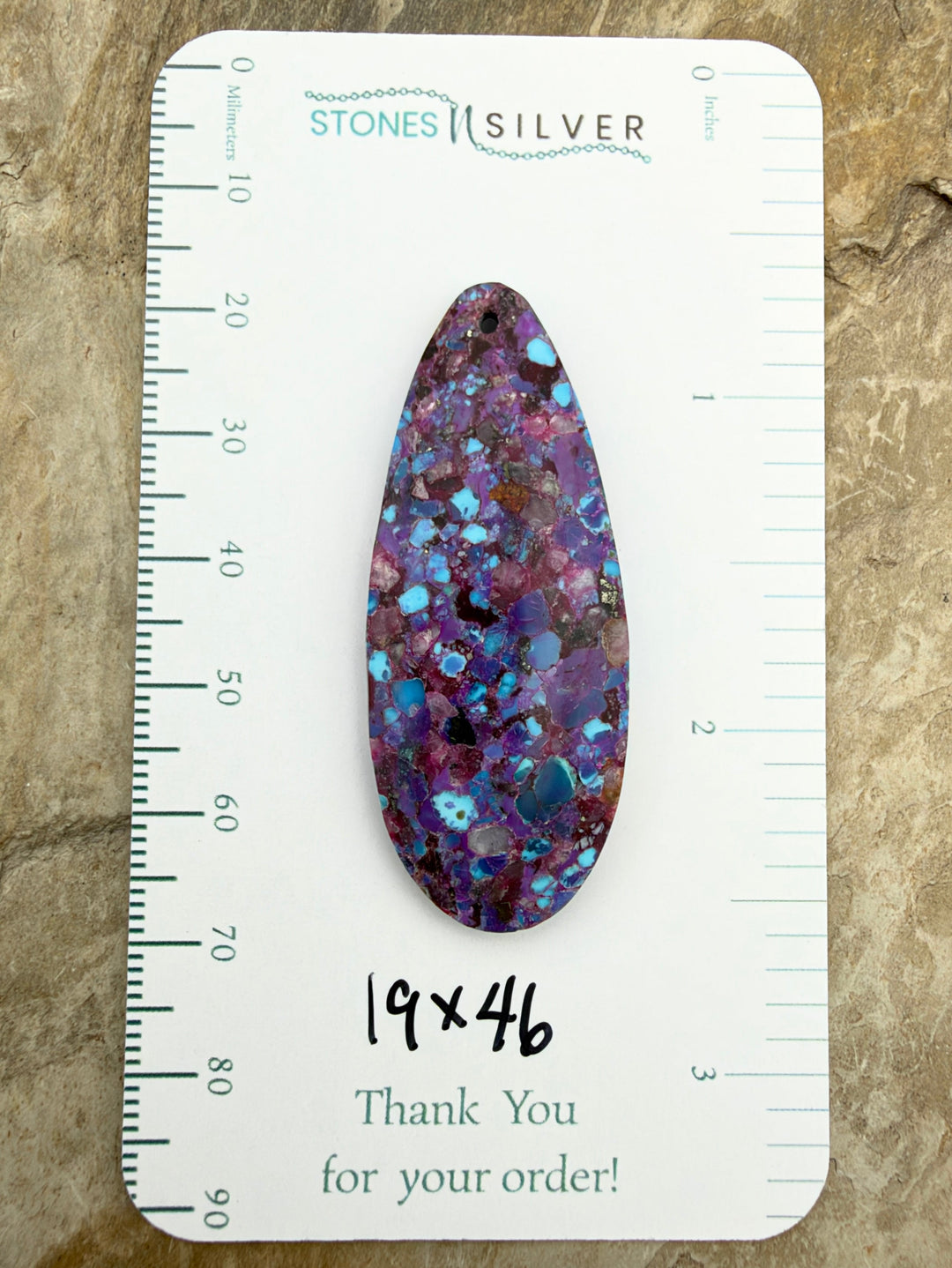 Mohave Purple Turquoise Kingman Composite Focal Pendant