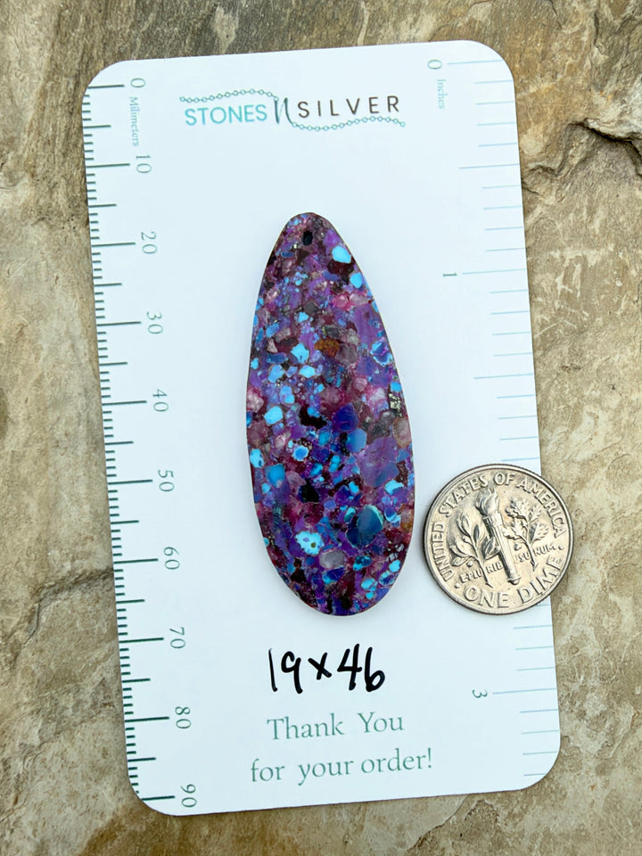 Mohave Purple Turquoise Kingman Composite Focal Pendant