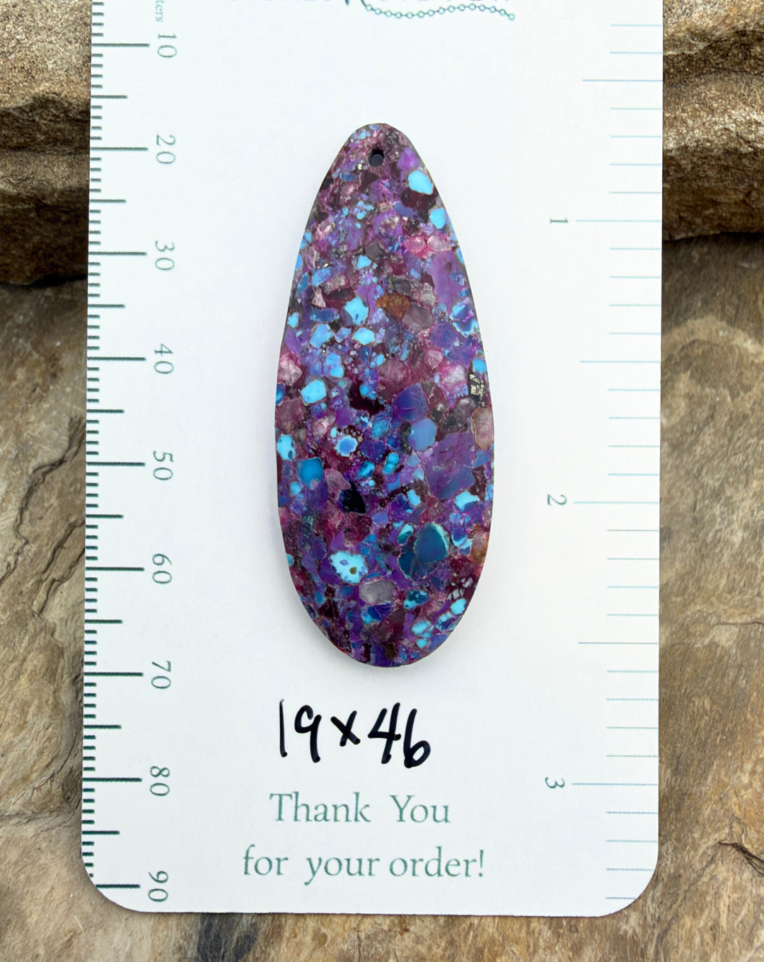 Mohave Purple Turquoise Kingman Composite Focal Pendant