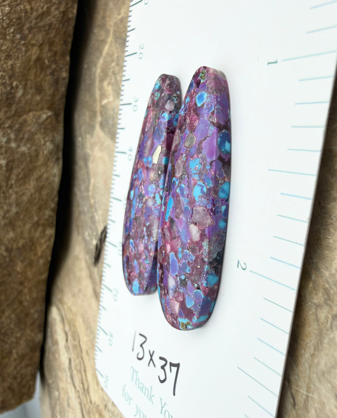 Mohave Purple Turquoise Kingman Composite Matching Earring