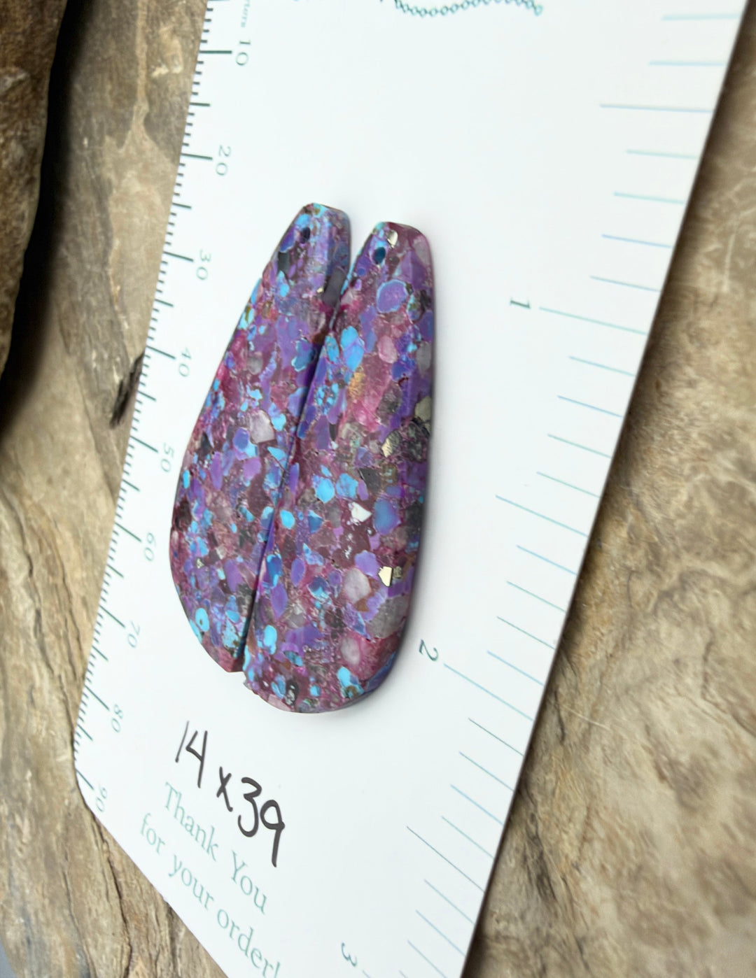 Mohave Purple Turquoise Kingman Composite Matching Earring