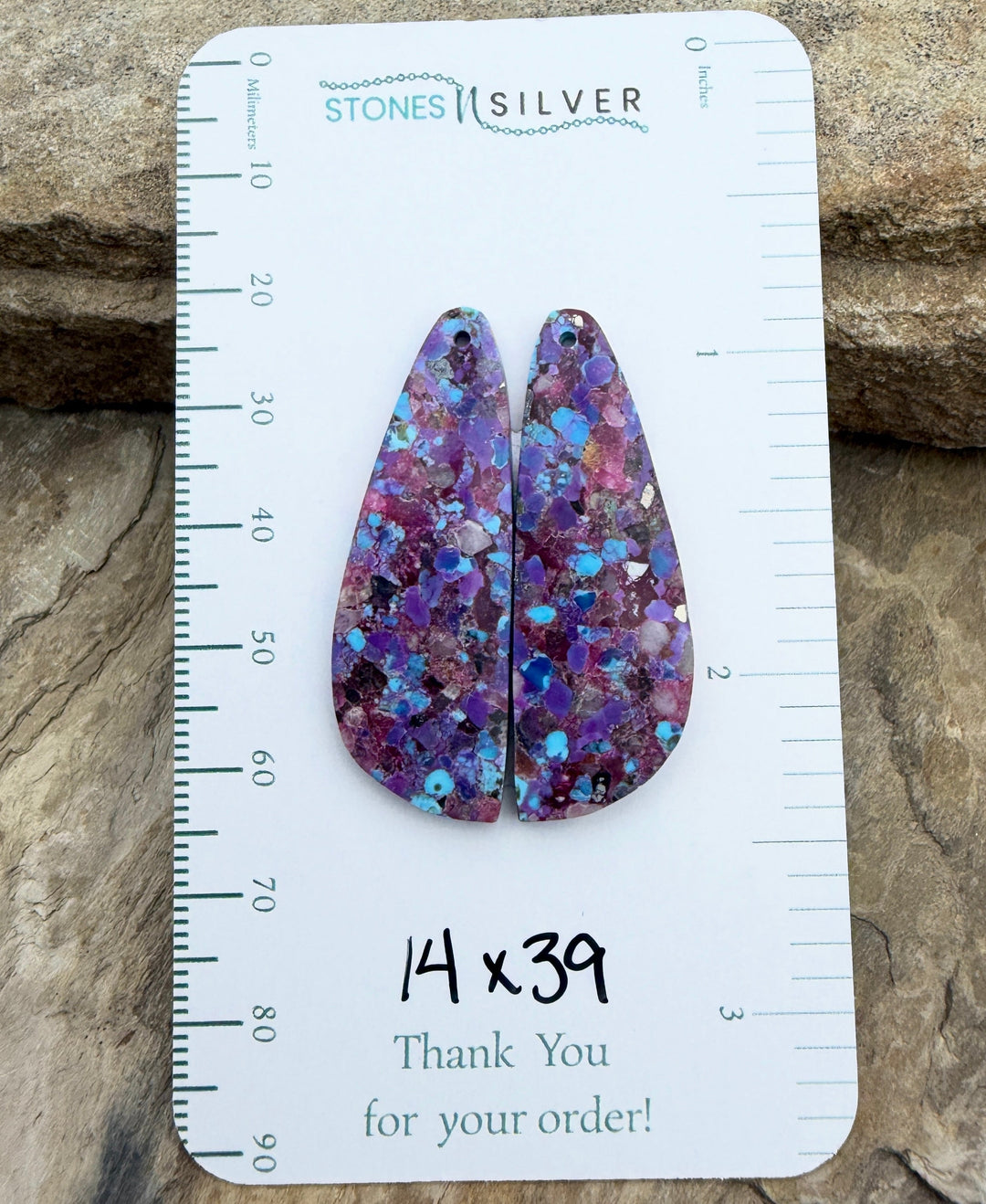 Mohave Purple Turquoise Kingman Composite Matching Earring