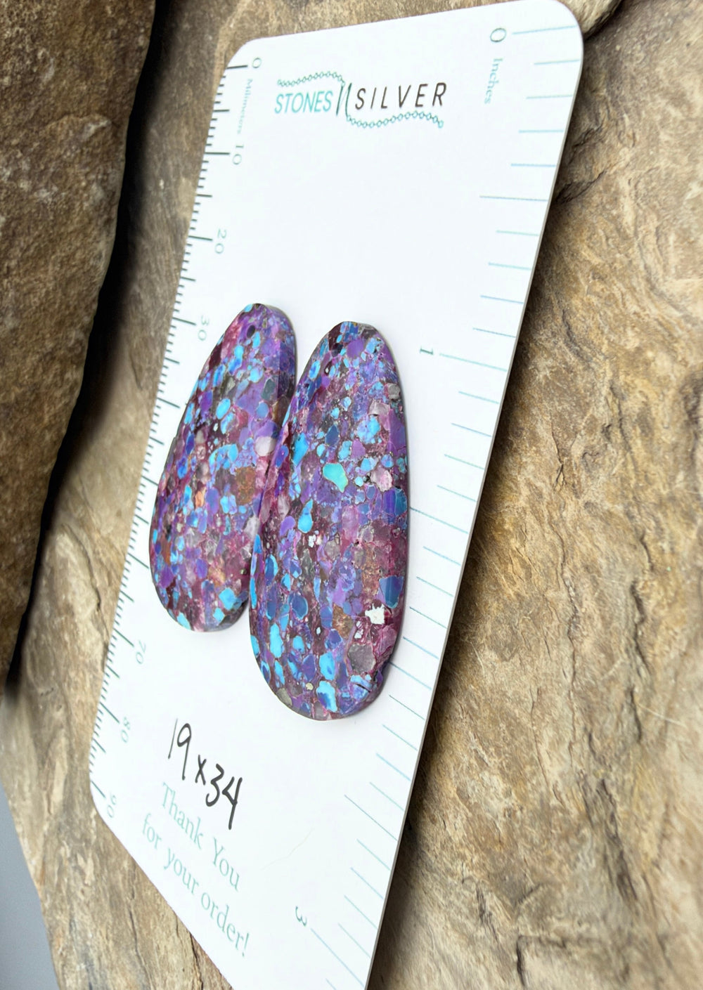 Mohave Purple Turquoise Kingman Composite Matching Earring