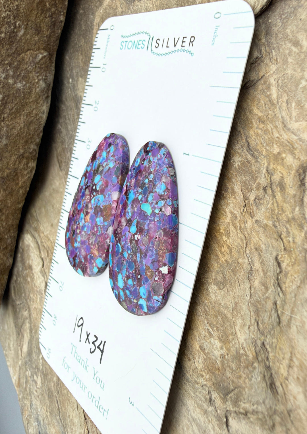 Mohave Purple Turquoise Kingman Composite Matching Earring