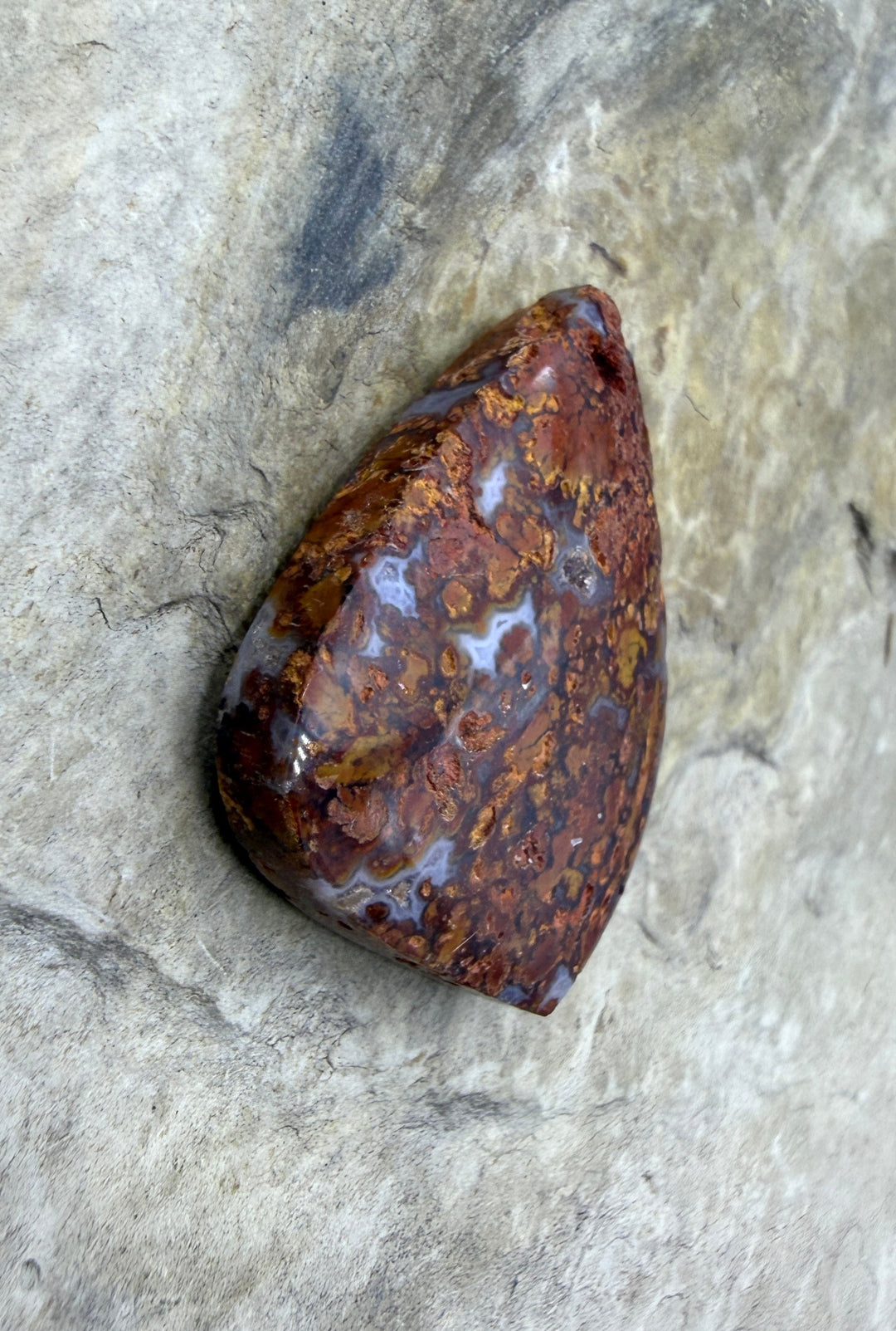 Moroccan Seam Agate Focal Pendant Bead 24x32mm - Moroccan