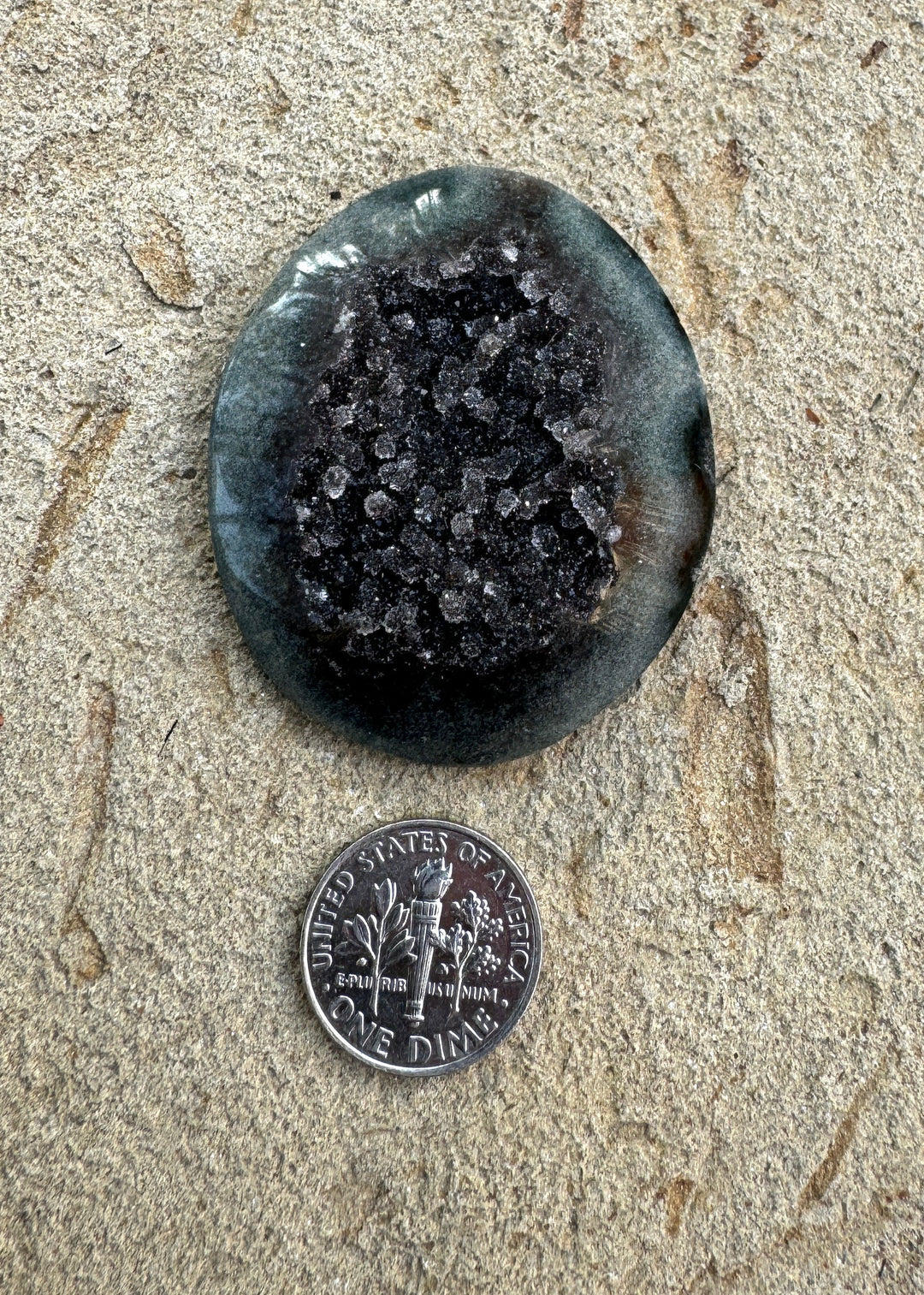 Natural amethyst druzy big designer cabochon 40x46mm