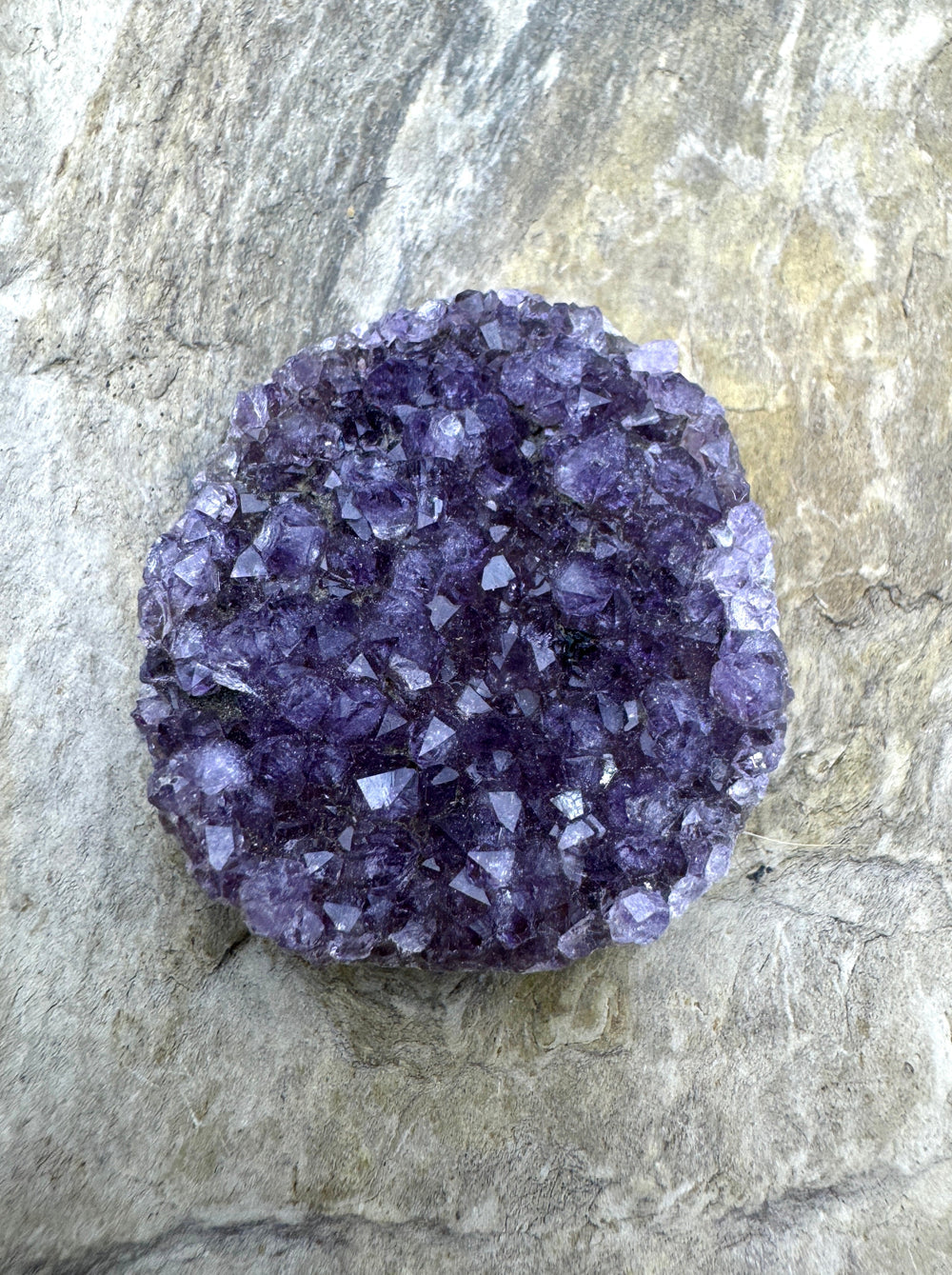 Natural Amethyst Druzy Designer Cabochon 30x31mm - Amethyst