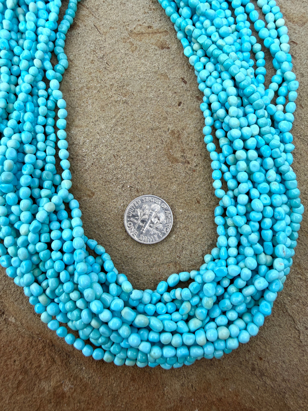 Natural Baby Blue Sleeping Beauty Turquoise (AZ) 3.5-4mm
