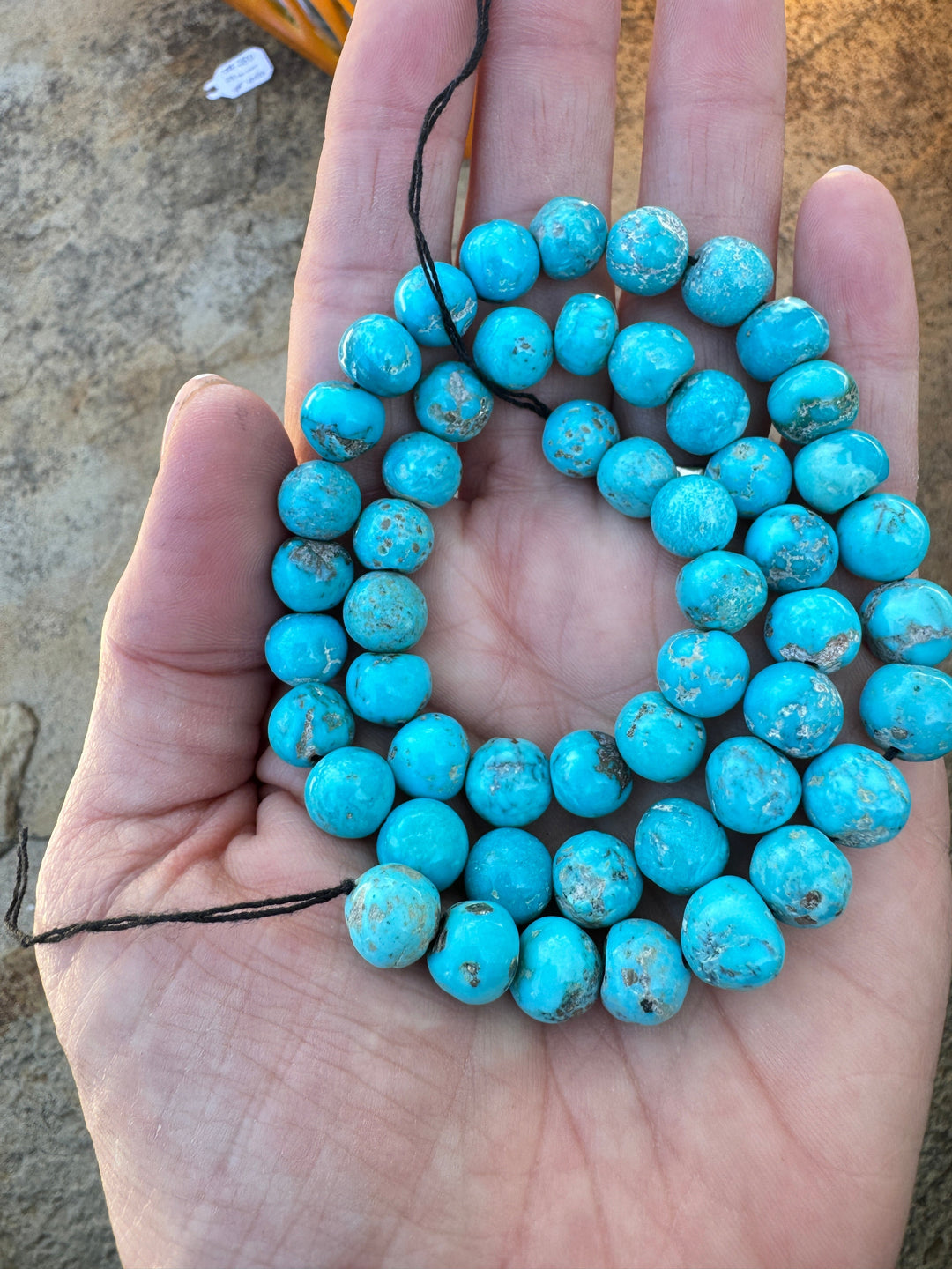 Arizona Sleeping Beauty Turquoise Beads Jewelry-5mm-6mm Faceted