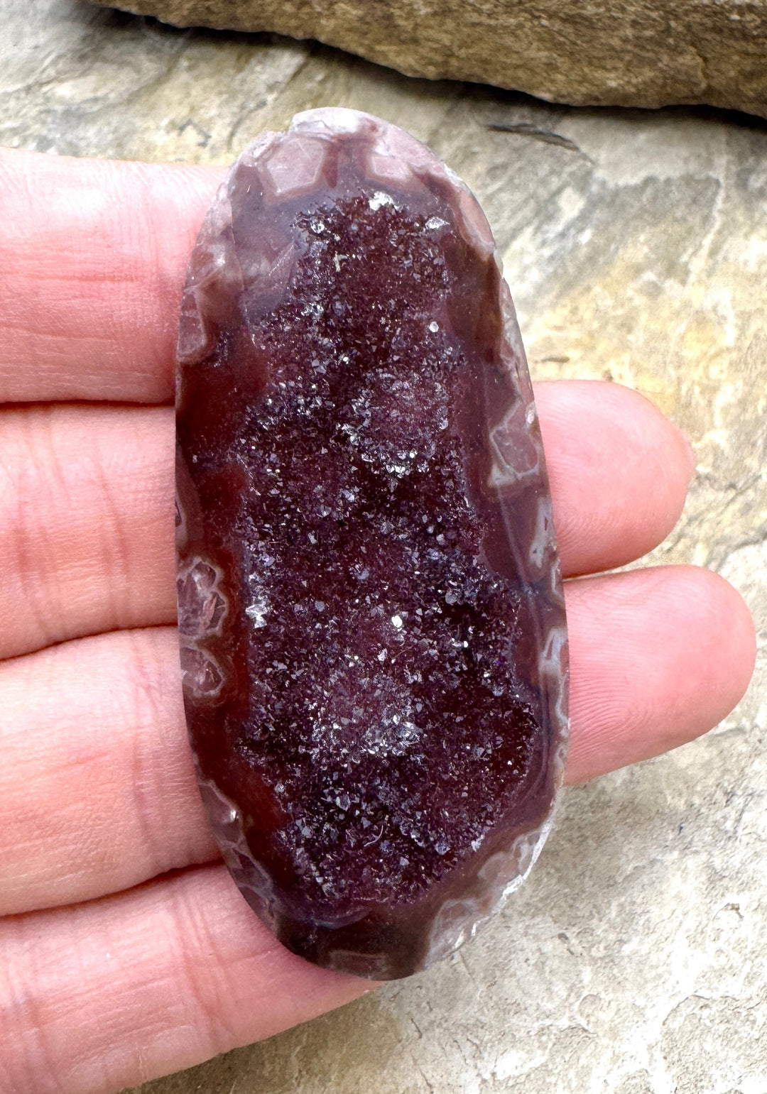 Natural Brazilian Druzy Cabochon 27x60mm - Natural Druzy