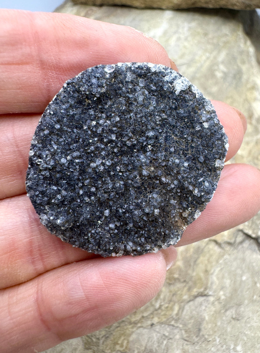 Natural Druzy Cabochon 33x35mm - Natural Druzy