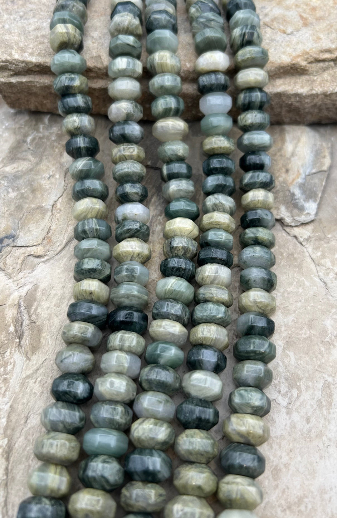 Natural Guatemalan Jade Big Rondelle Beads 14mm 16 inch