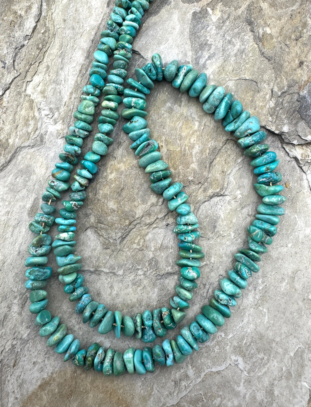 NATURAL Lone Mountain Turquoise (Nevada) Graduated 4-6mm