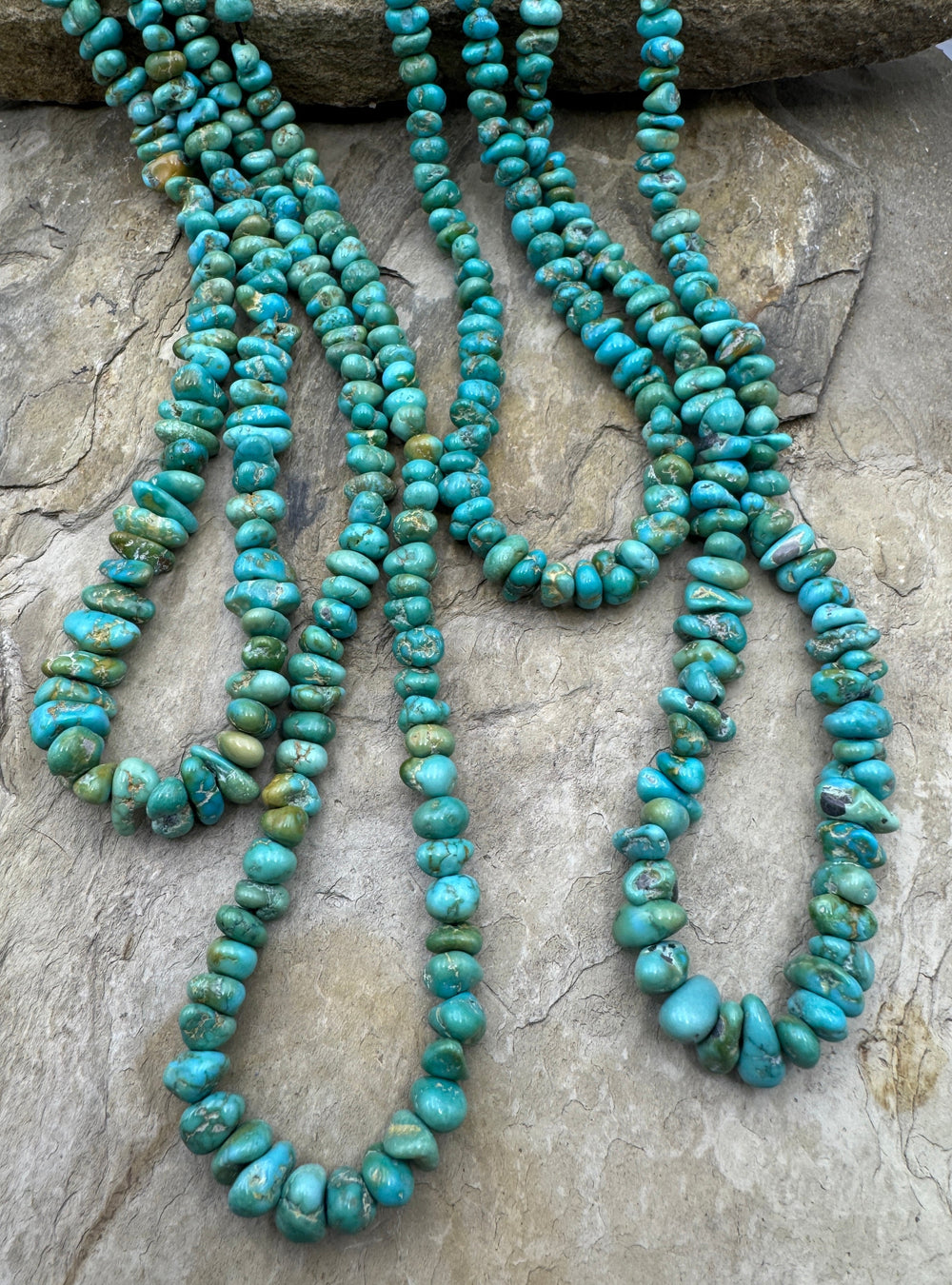 Natural Lone Mountain Turquoise (Nevada) Graduated Nugget