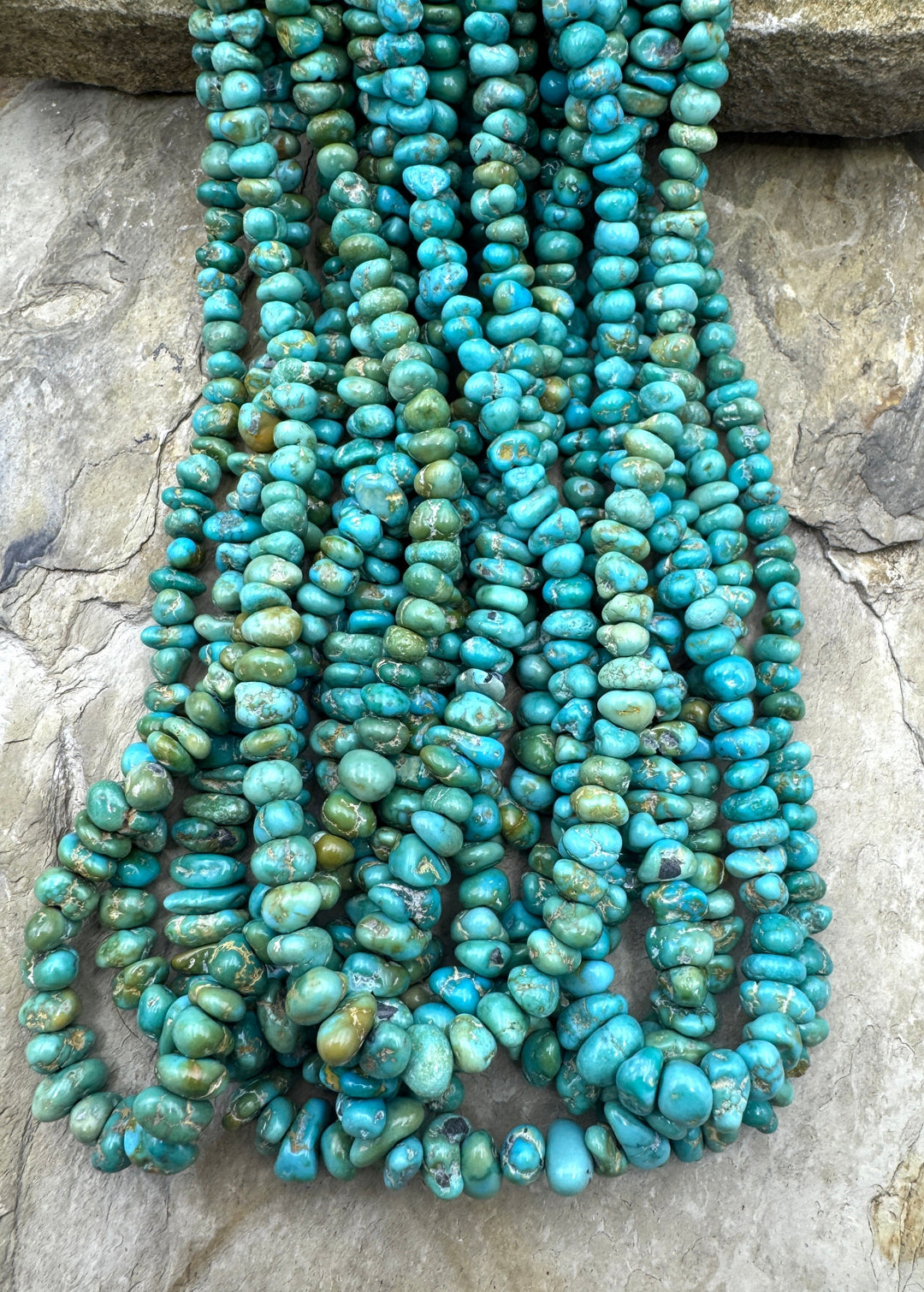 Natural Lone Mountain Turquoise (Nevada) Graduated Nugget