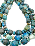 Natural Peruvian Blue Opal Chunky Designer Strand 16 inch