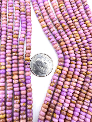Natural Phosphosiderite 4mm Rondell Beads (16 inch strand) -