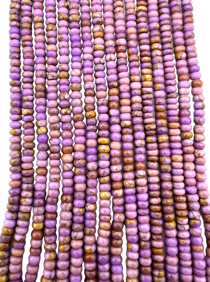 Natural Phosphosiderite 4mm Rondell Beads (16 inch strand)