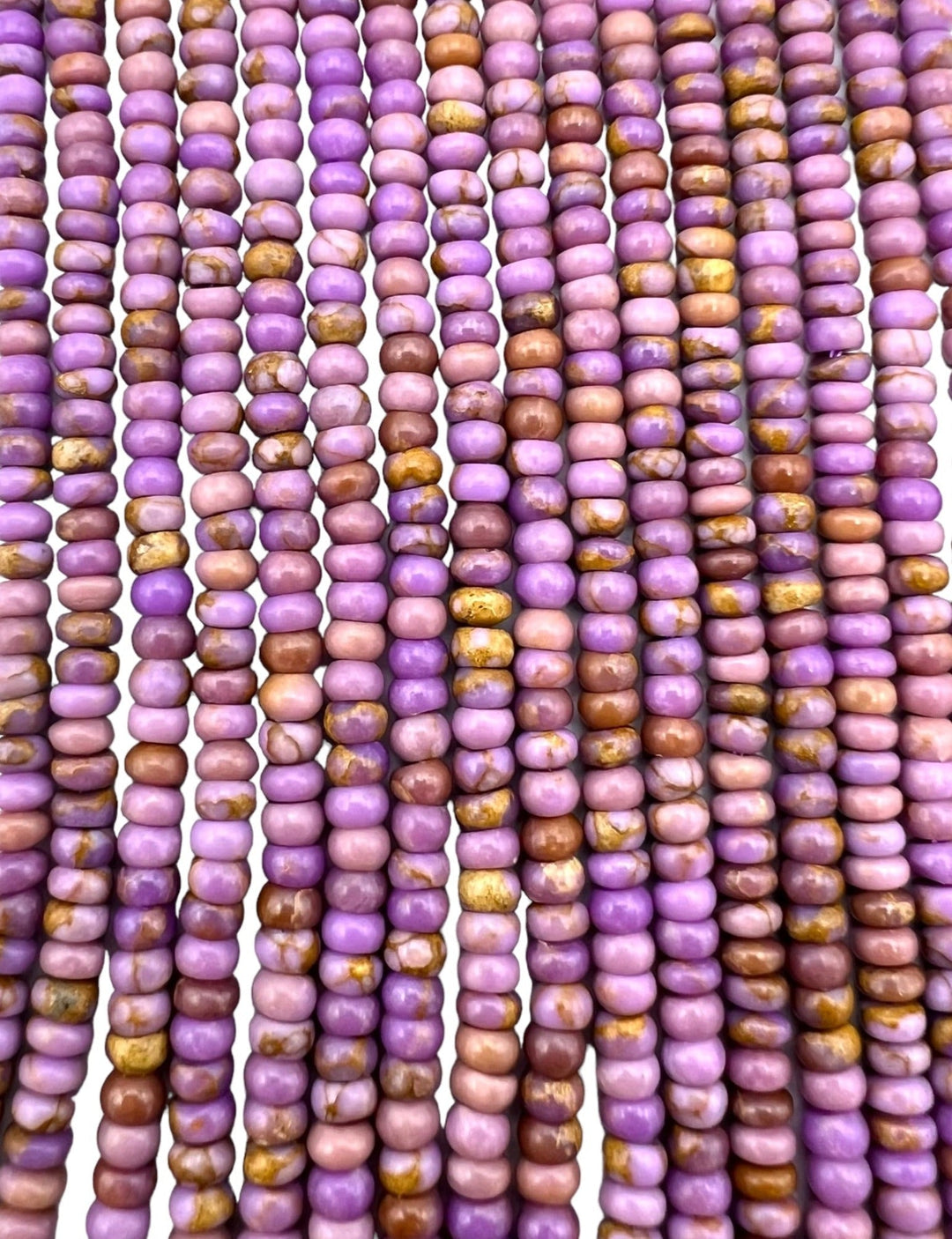 Natural Phosphosiderite 4mm Rondell Beads (16 inch strand)
