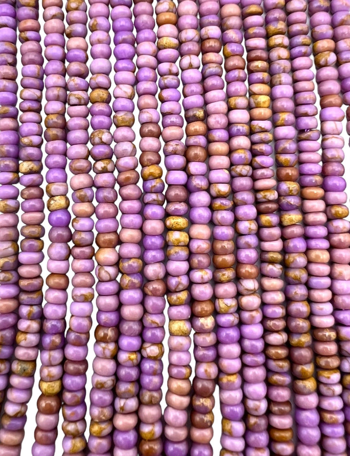 Natural Phosphosiderite 4mm Rondell Beads (16 inch strand)