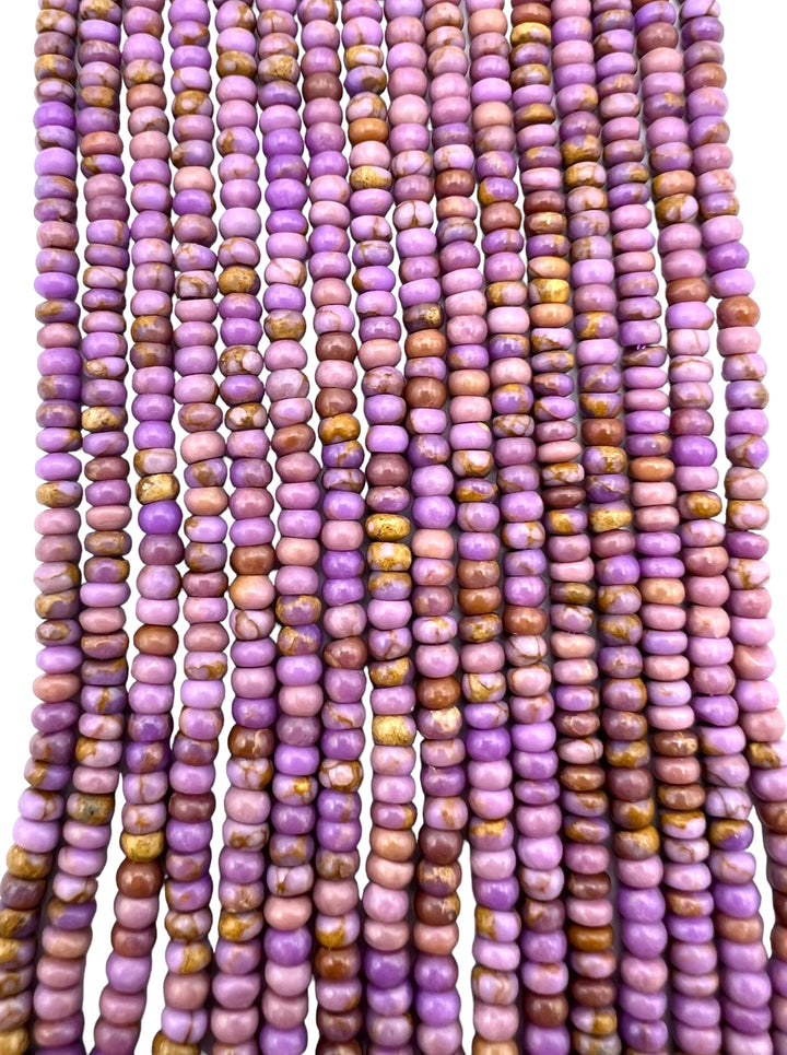 Natural Phosphosiderite 4mm Rondell Beads (16 inch strand) -