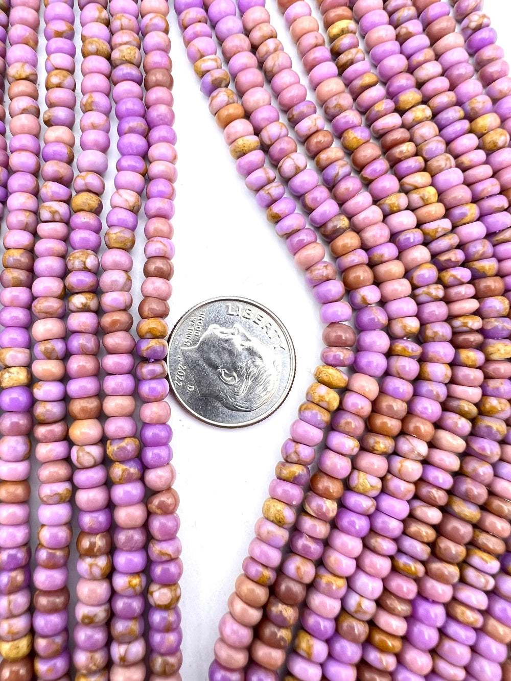 Natural Phosphosiderite 4mm Rondell Beads (16 inch strand)