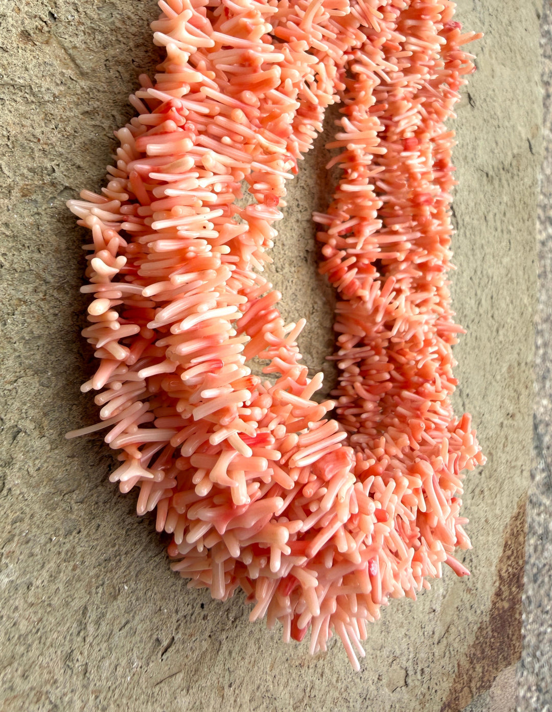 Natural Pink Coral (Taiwan) Branch Bead 6-10mm One 16 Inch
