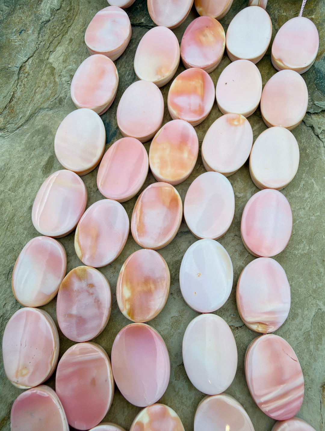 Natural Pink Queen Conch Shell BIG Oval Beads 15x20mm