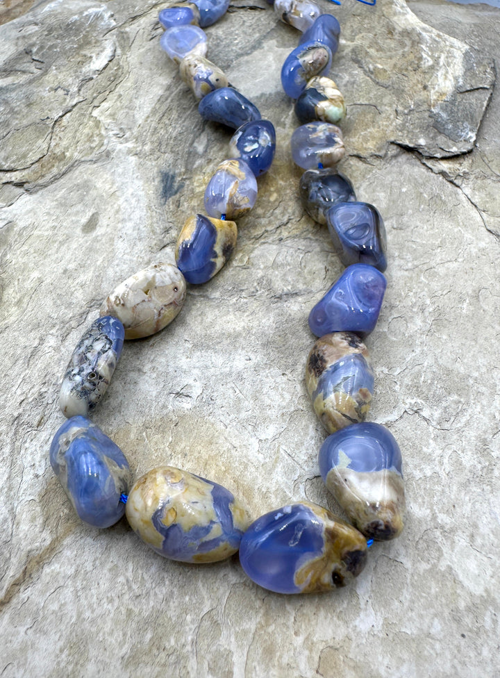 Natural Purple Chalcedony BIG 9x16 10x18mm Nugget Beads 16