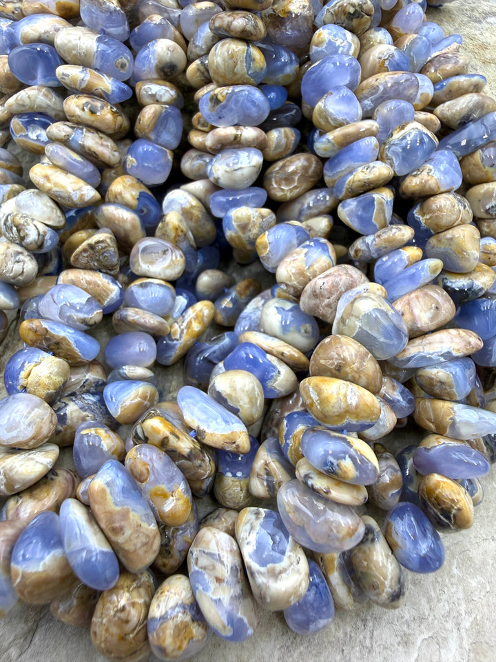 Natural Purple Chalcedony Quatz 8x10-10x14mm Nugget Beads