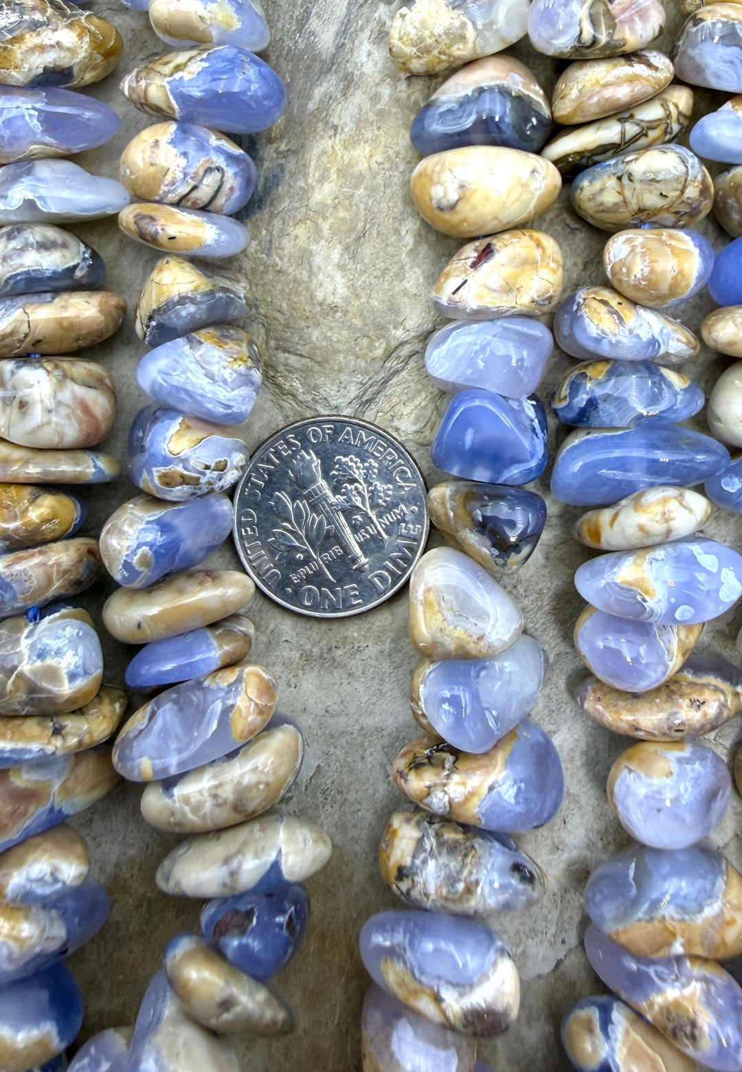 Natural Purple Chalcedony Quatz 8x10-10x14mm Nugget Beads