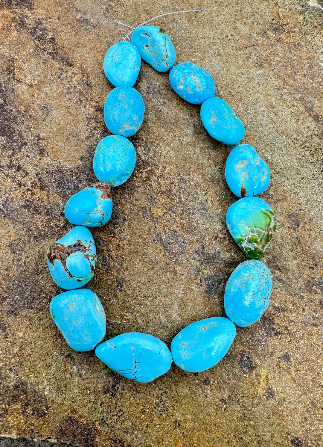 Natural Sleeping Beauty Turquoise (AZ) BIG 12x15-15x23mm