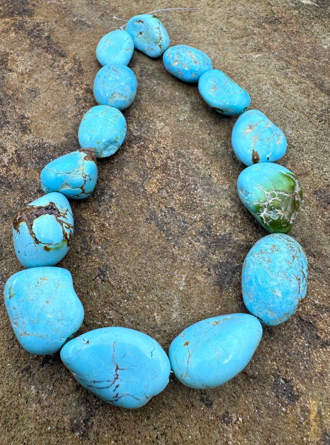 Natural Sleeping Beauty Turquoise (AZ) BIG 12x15-15x23mm