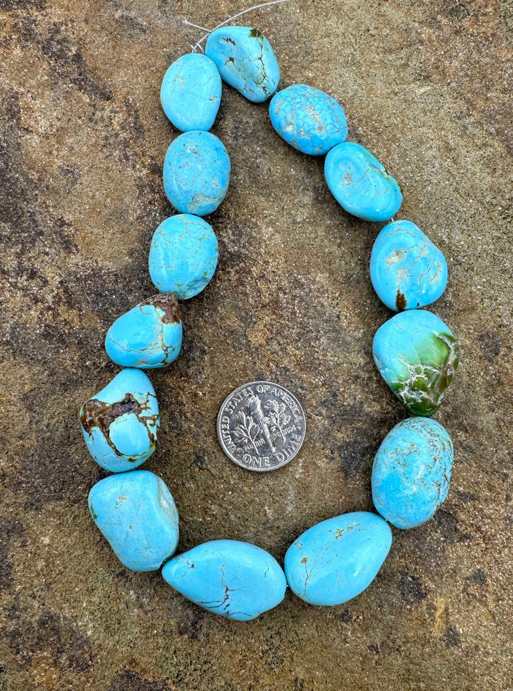 Natural Sleeping Beauty Turquoise (AZ) BIG 12x15-15x23mm